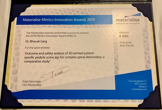 Asia-Pacific Mimics Innovation Award · 2019