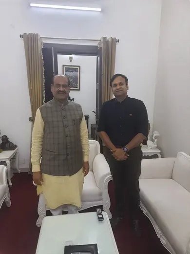 With Lok Sabha Speaker Shri Om Birla